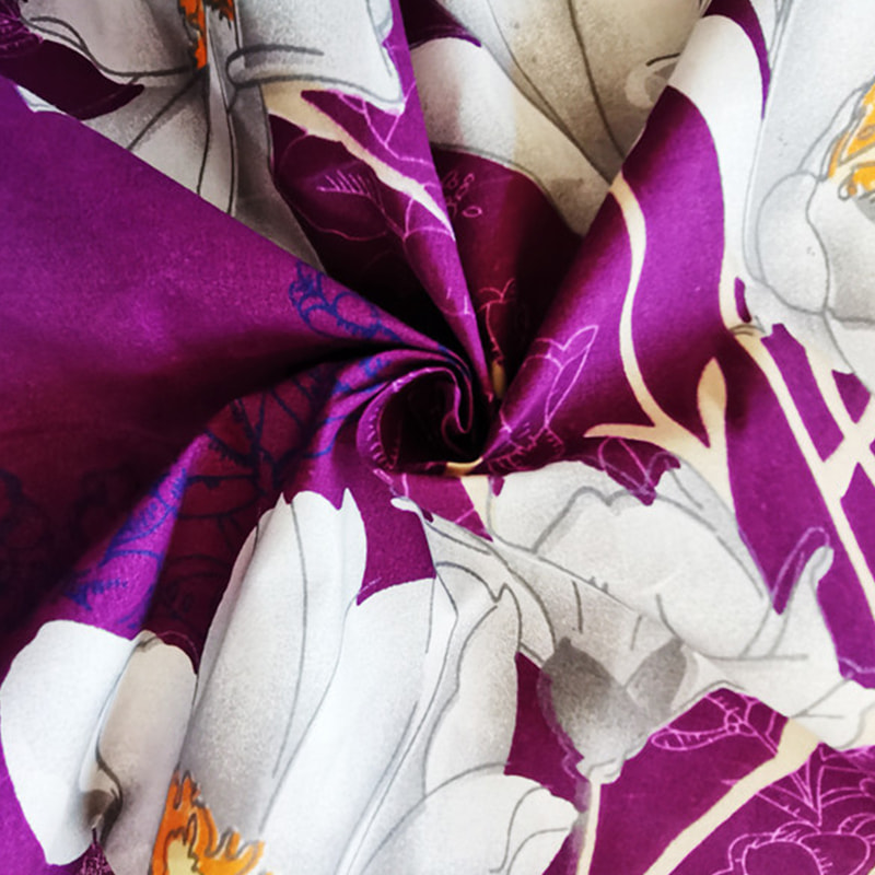 TMIE-10-4 70GSM Thiết kế in sắc tố trọng lượng nhẹ Polyester Vải trải giường dệt trơn